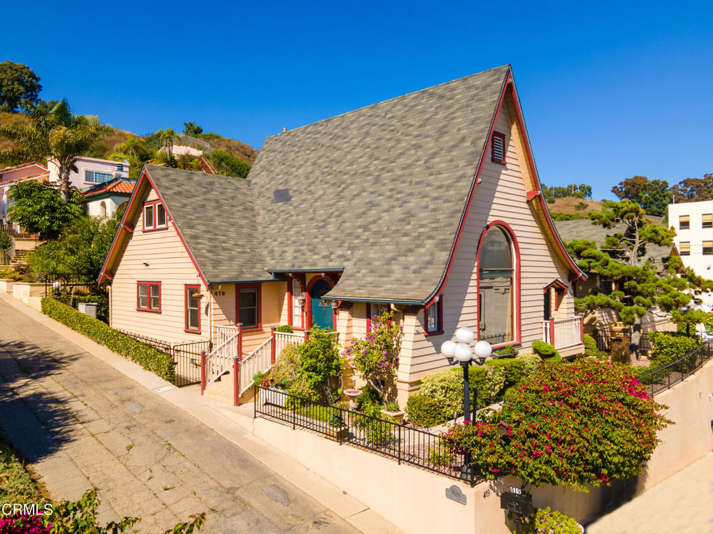 front view of a house with a street