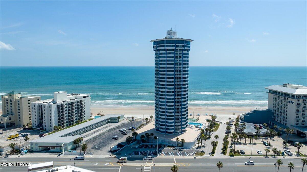 a view of ocean and a city