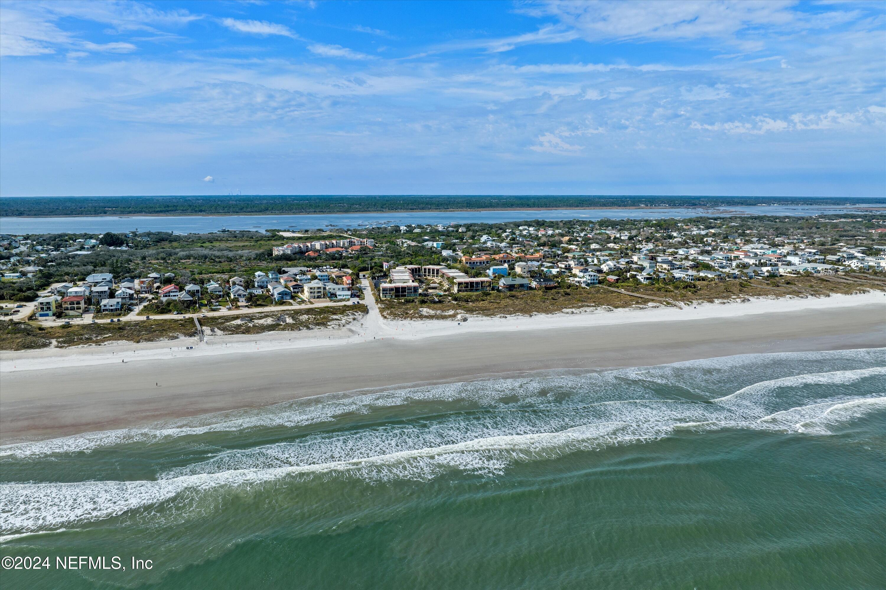 a view of an ocean and beach