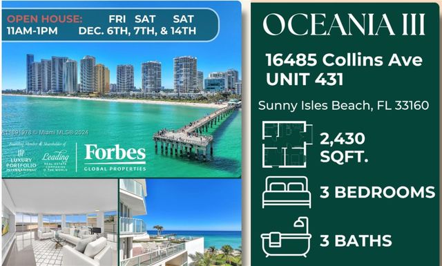 $1,600,000 | 16485 Collins Avenue, Unit 431 | Sunny Isles Beach