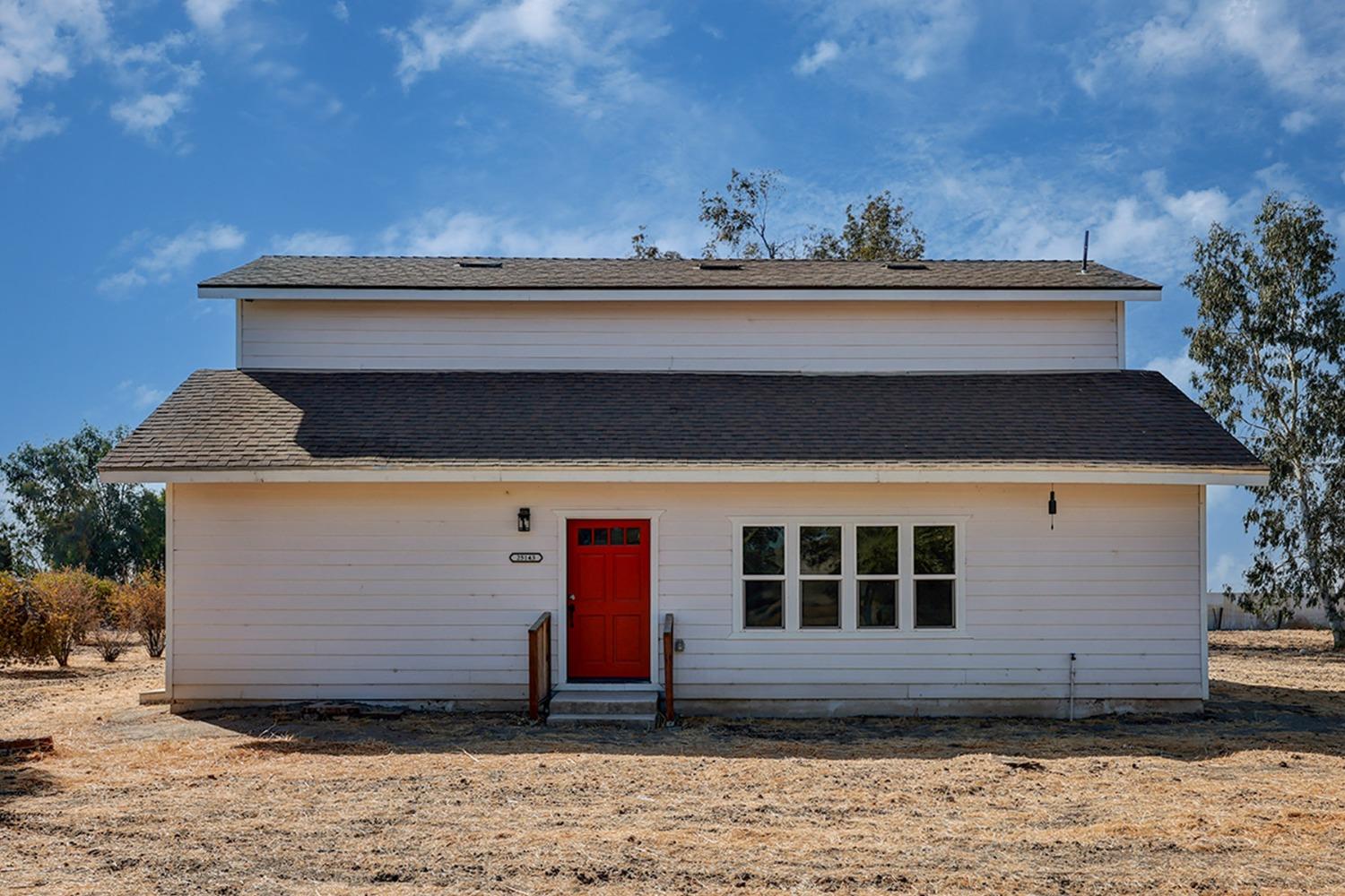 a front view of a house