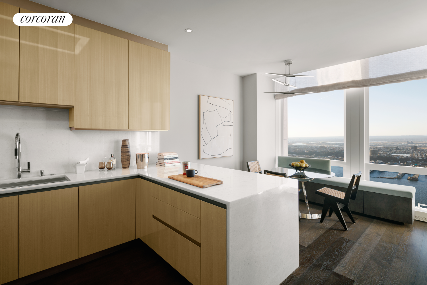 a kitchen with a sink a stove and cabinets