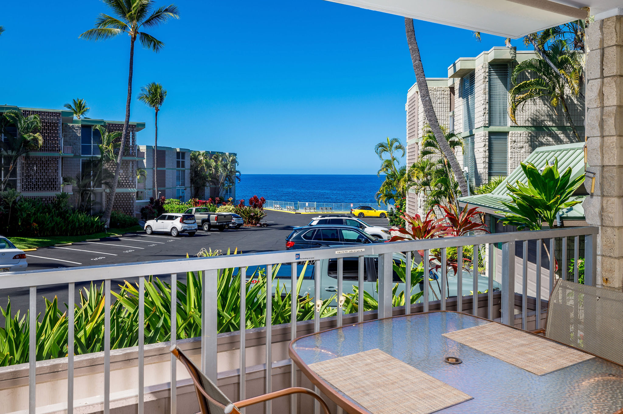 Lanai with view of the Pacific