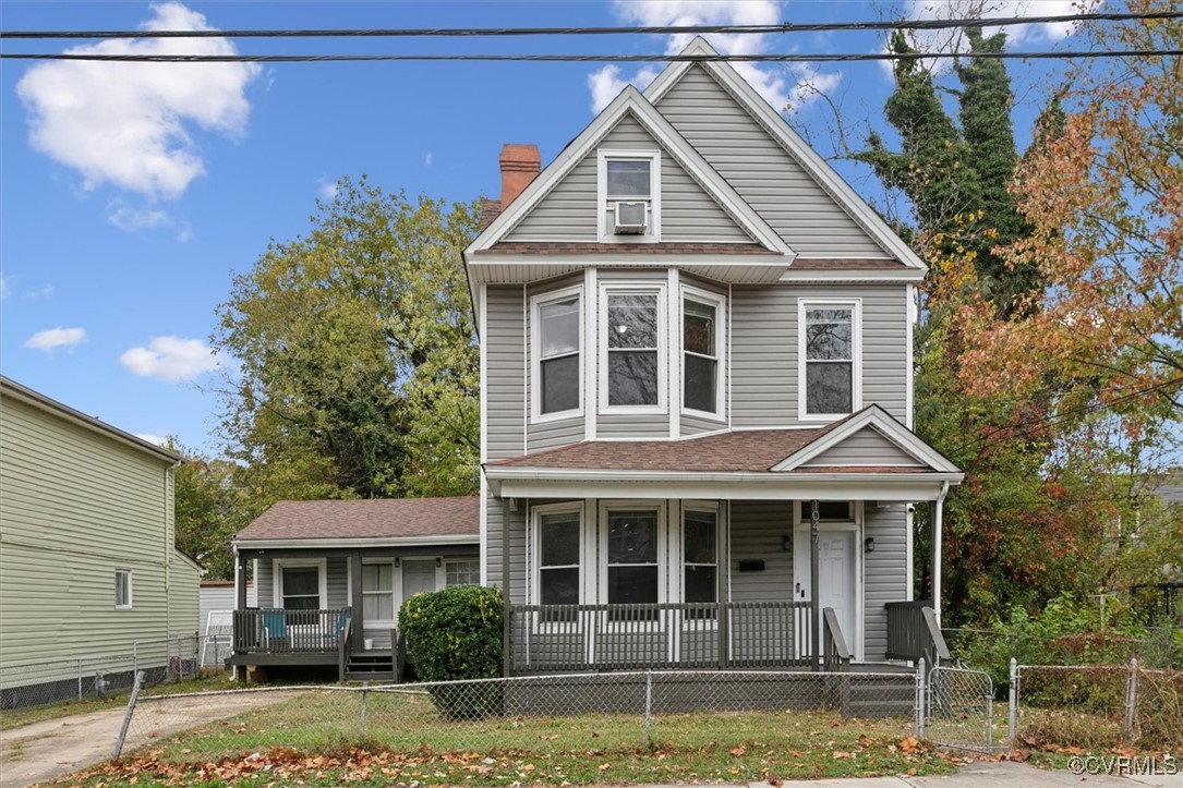 Front facade with covered porch