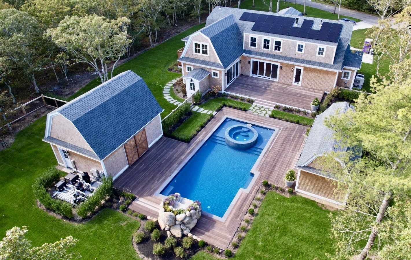 a aerial view of a house