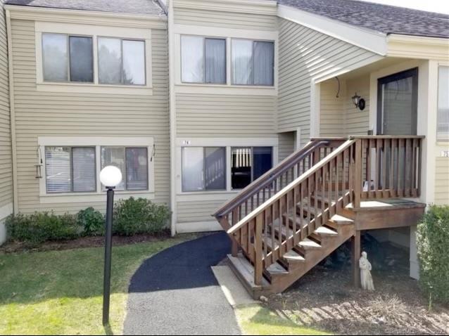 a view of a house with a balcony