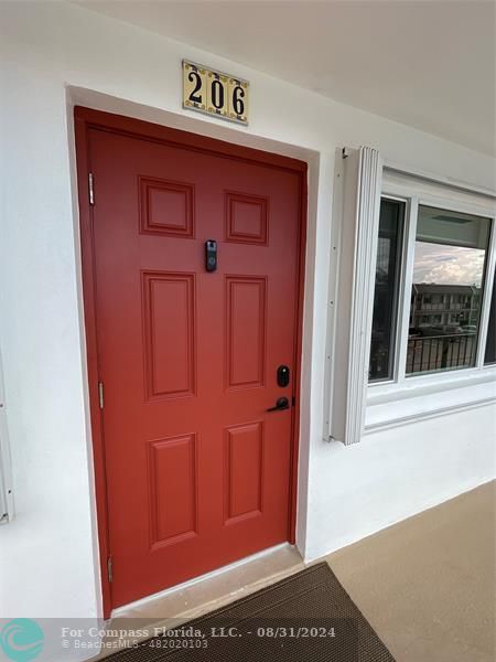 a view of front door