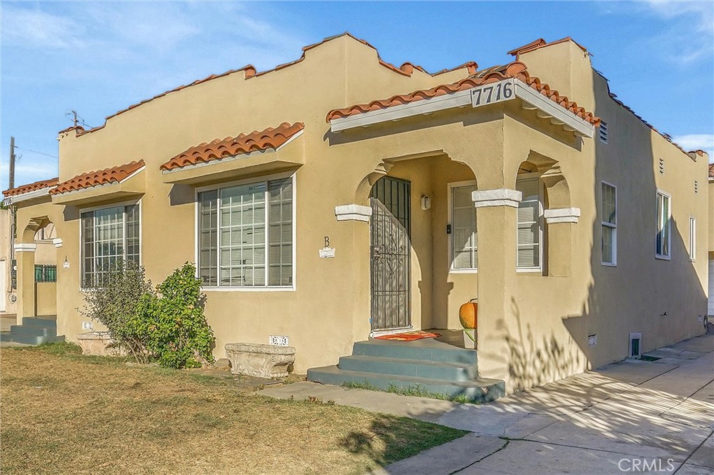 a front view of a house