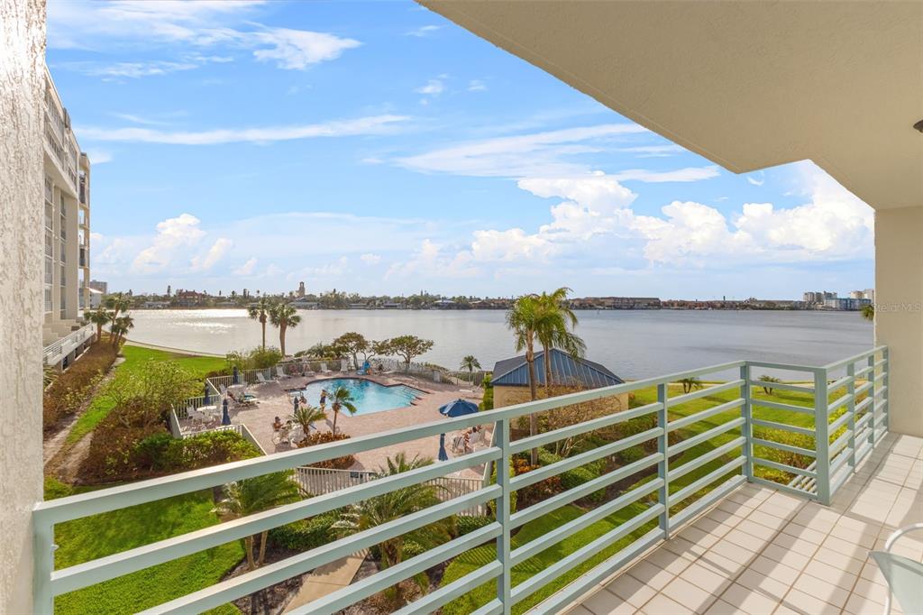 a view of a ocean from a balcony