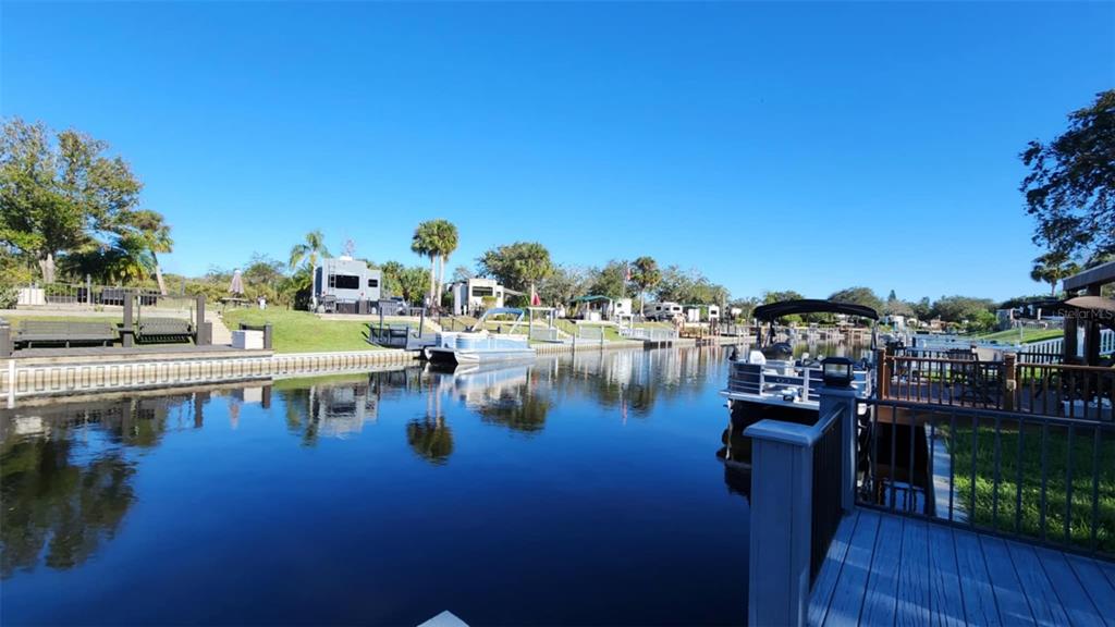 a view of a lake with houses