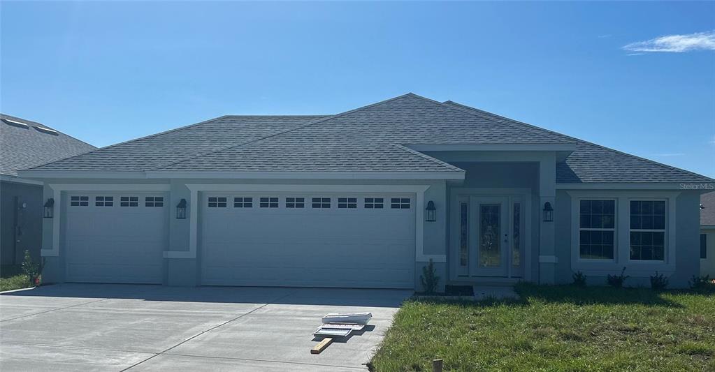 a front view of a house