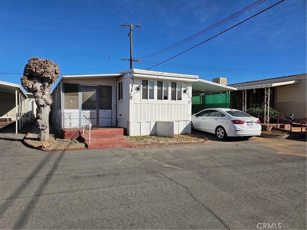 a car parked in front of house