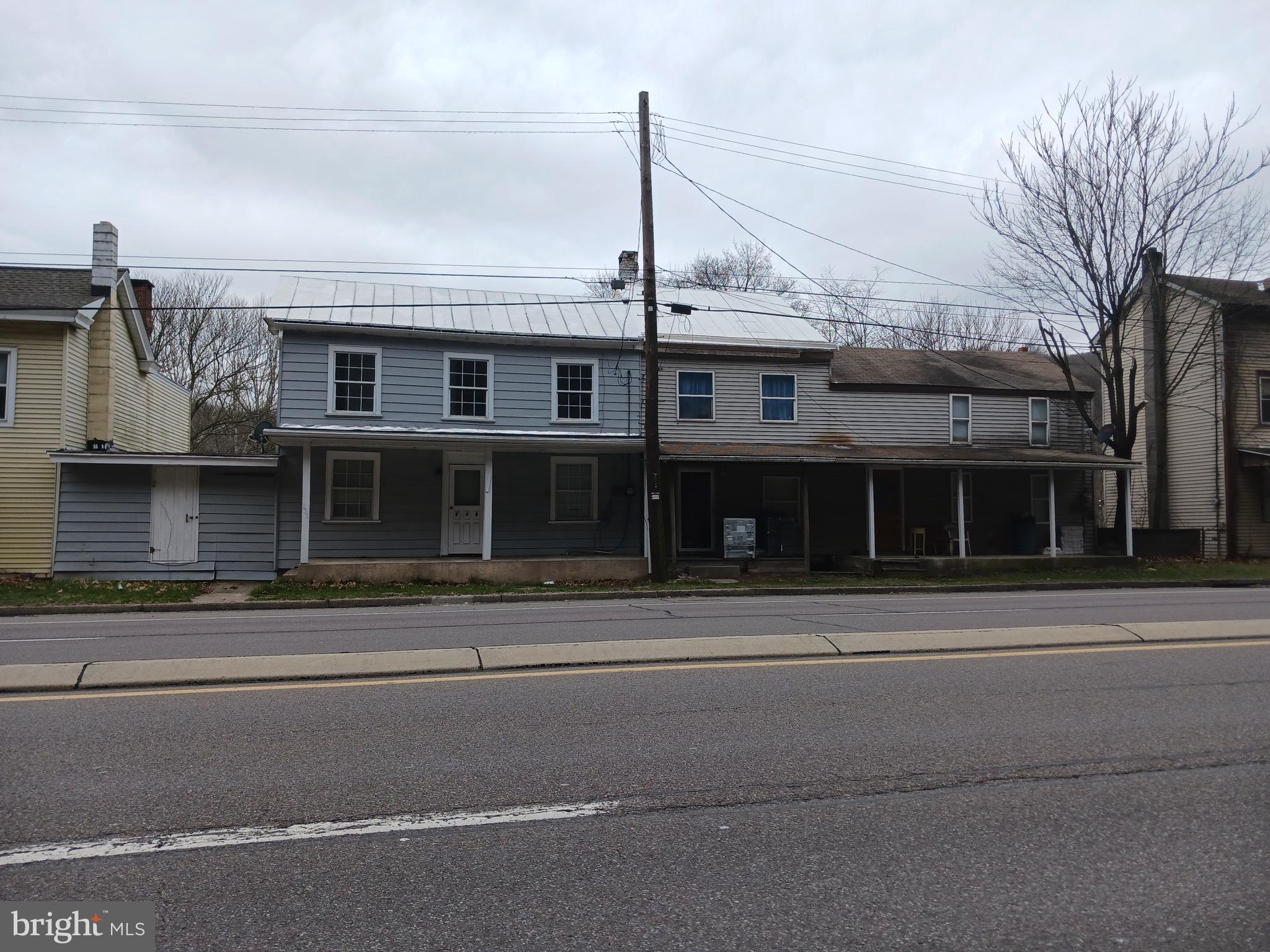 a front view of a building