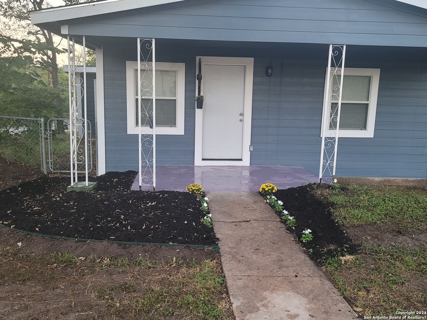 a front view of a house