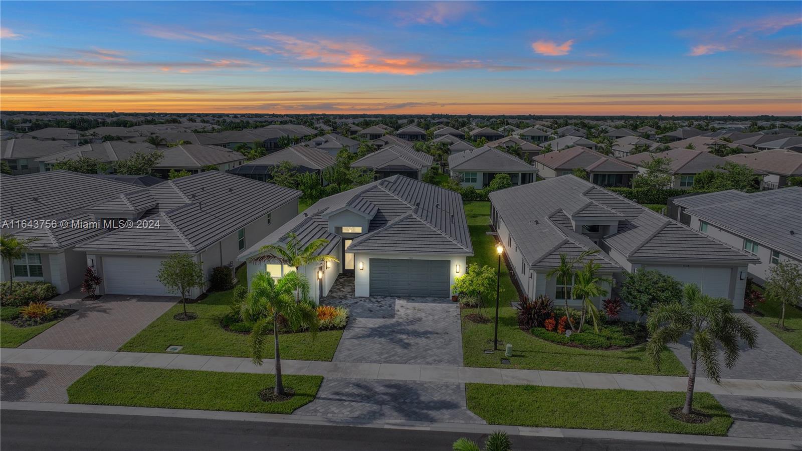 an aerial view of multiple houses