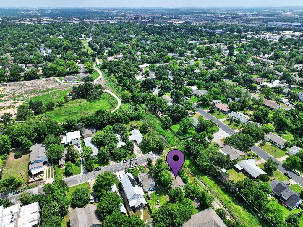 an aerial view of multiple house