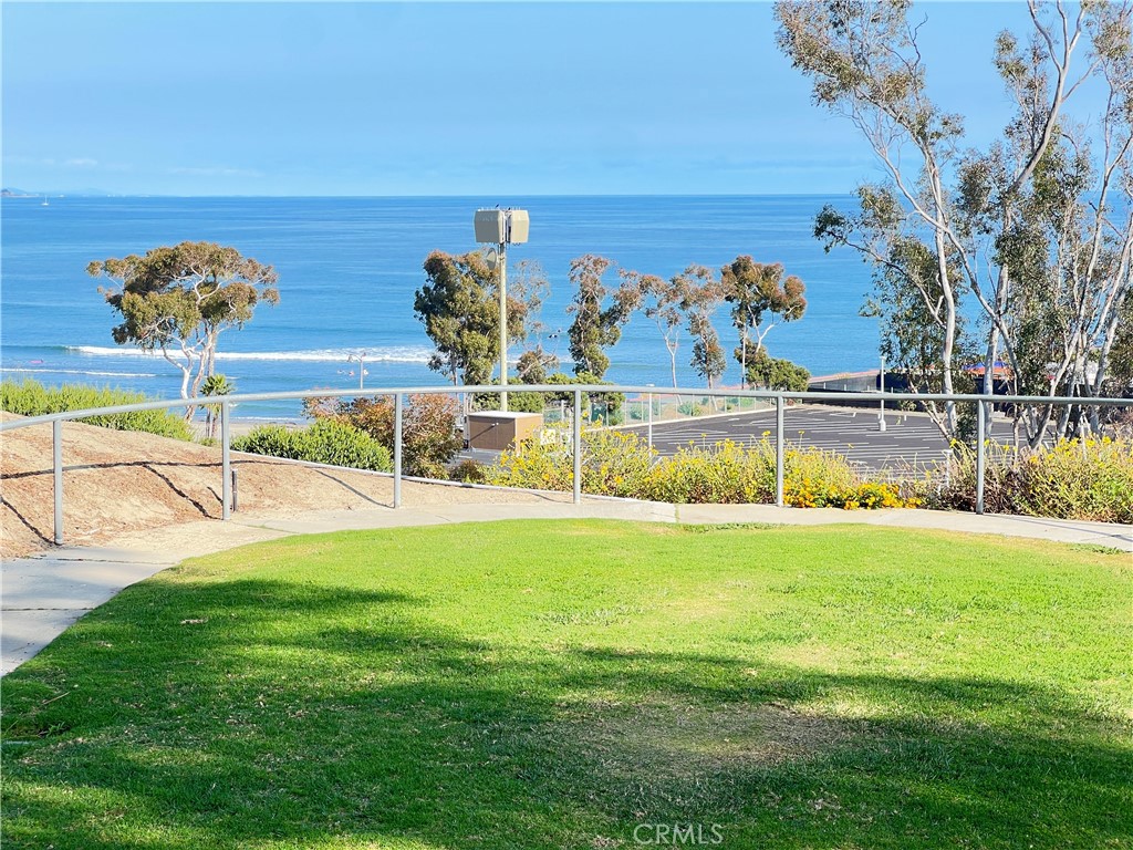 a view of a swimming pool with an outdoor space