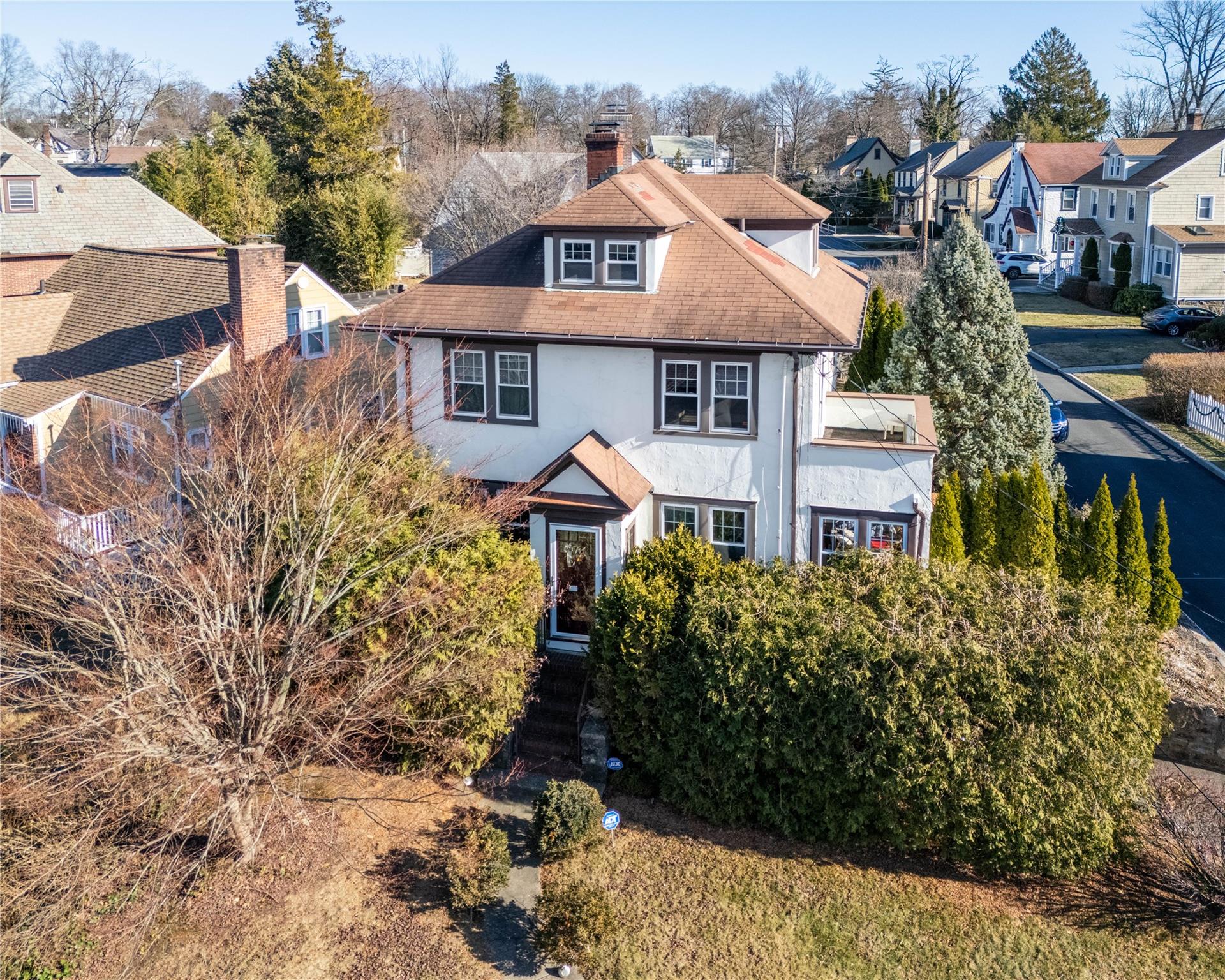 a aerial view of a house