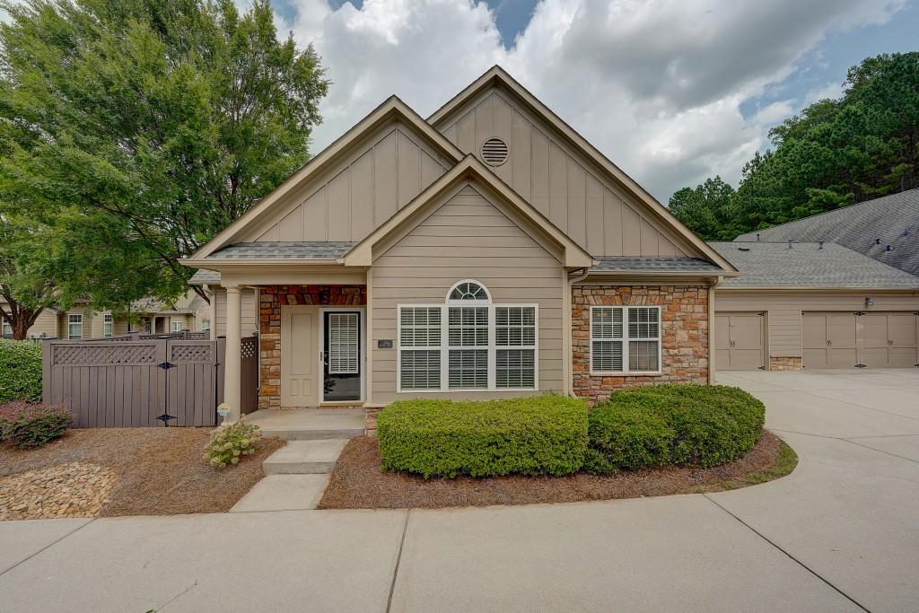 front view of a house and a yard