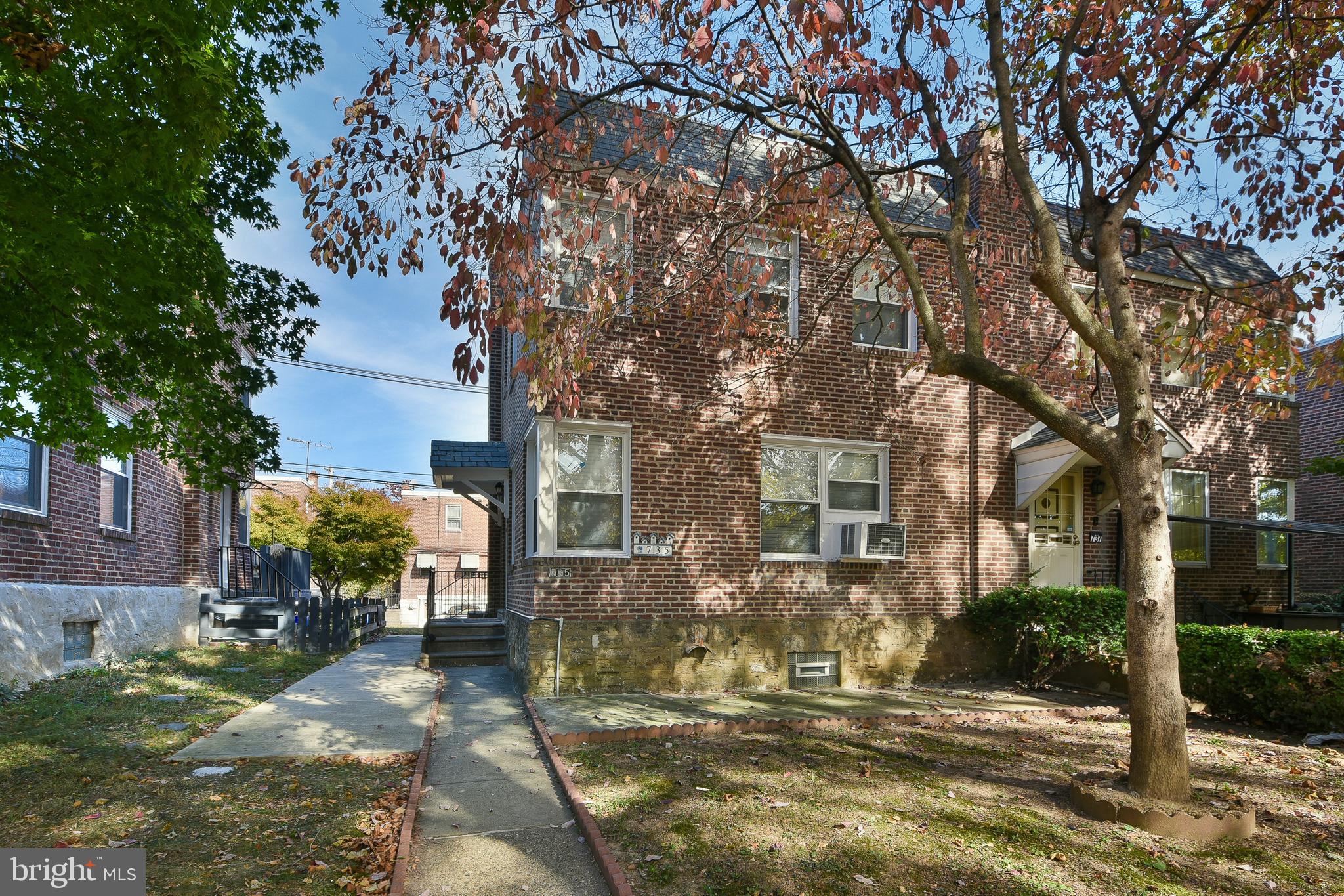 a view of a building with street view