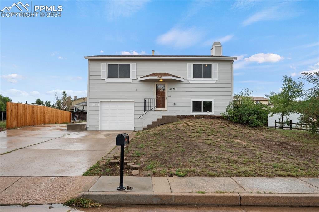 Bi-Level home with a garage