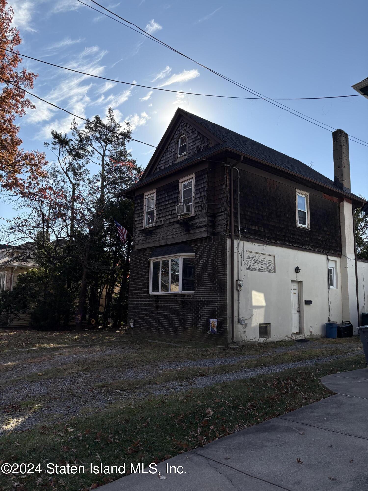 a front view of a house