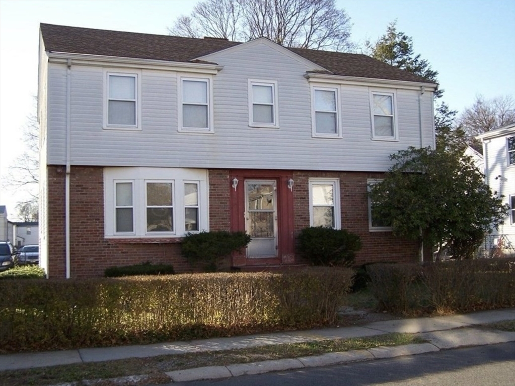 a front view of a house