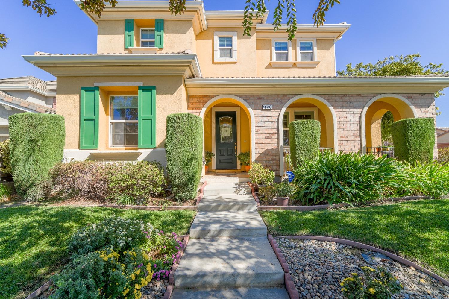 a front view of a house