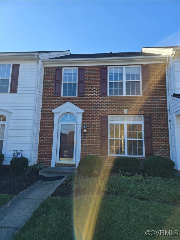 Front view of the townhouse