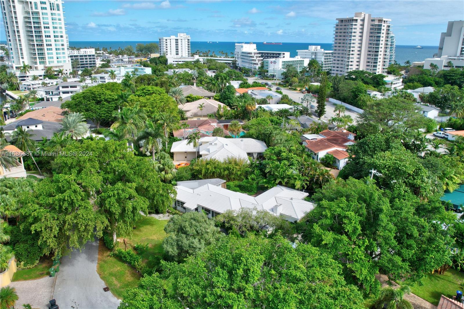 an aerial view of multiple house