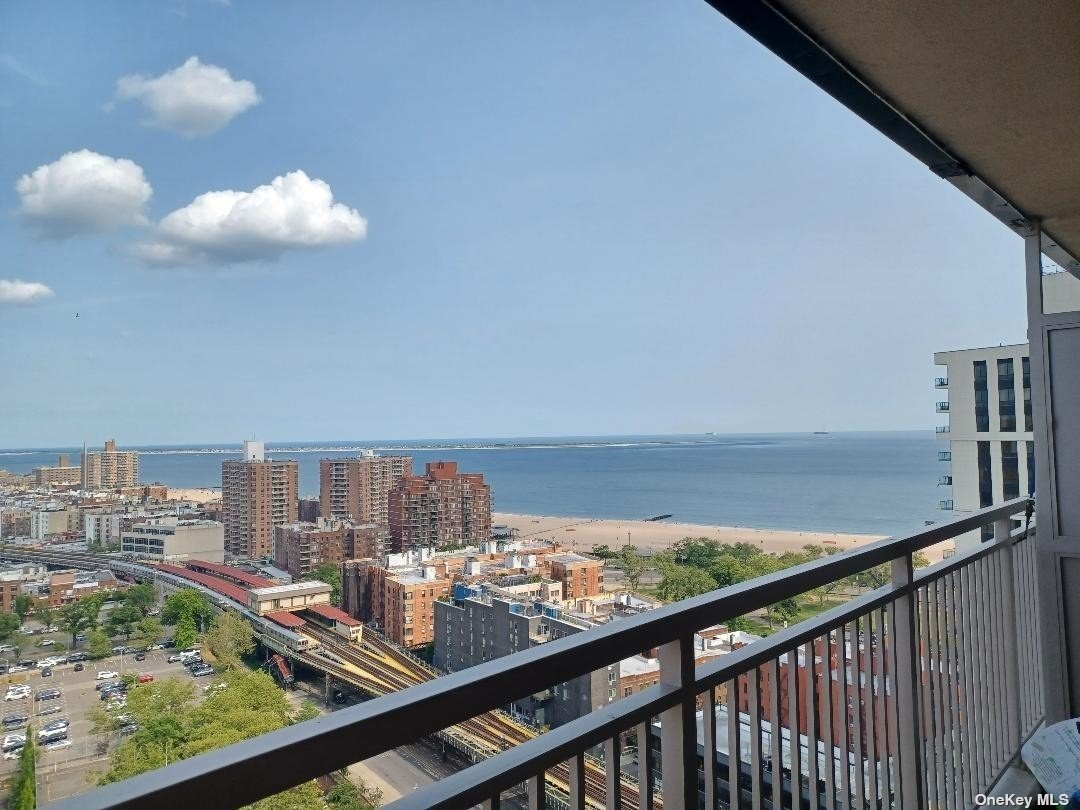 a view of city from balcony