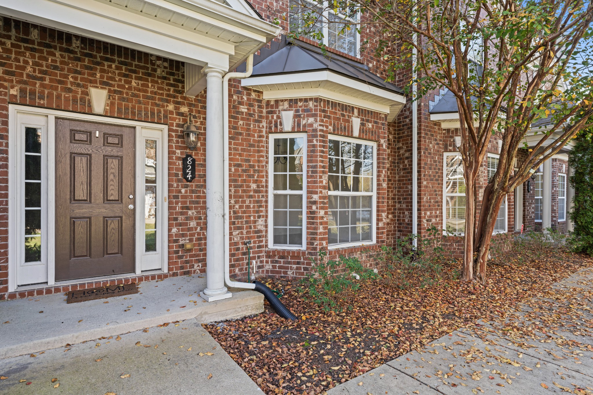 a front view of a house