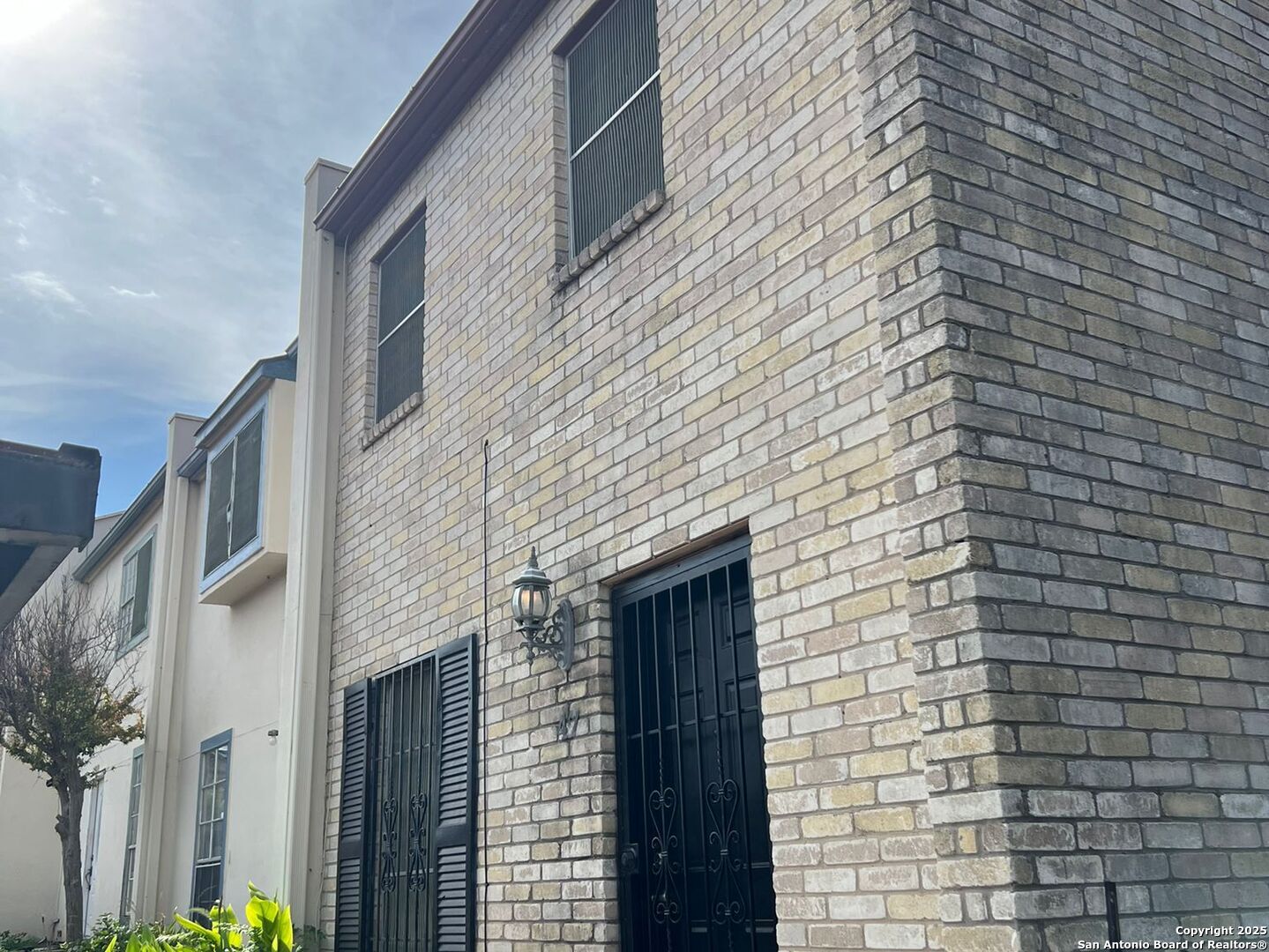 a view of front door of house