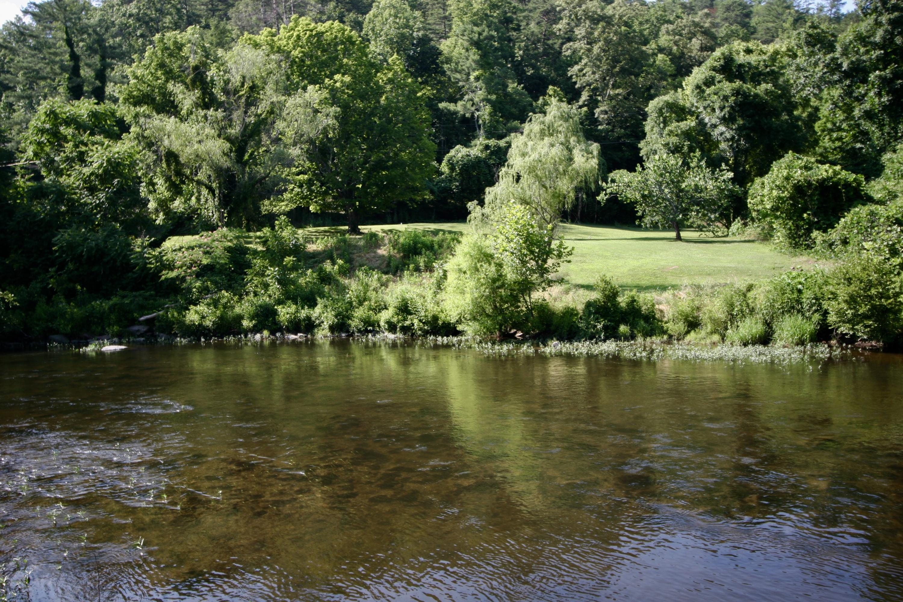 View into lot from river