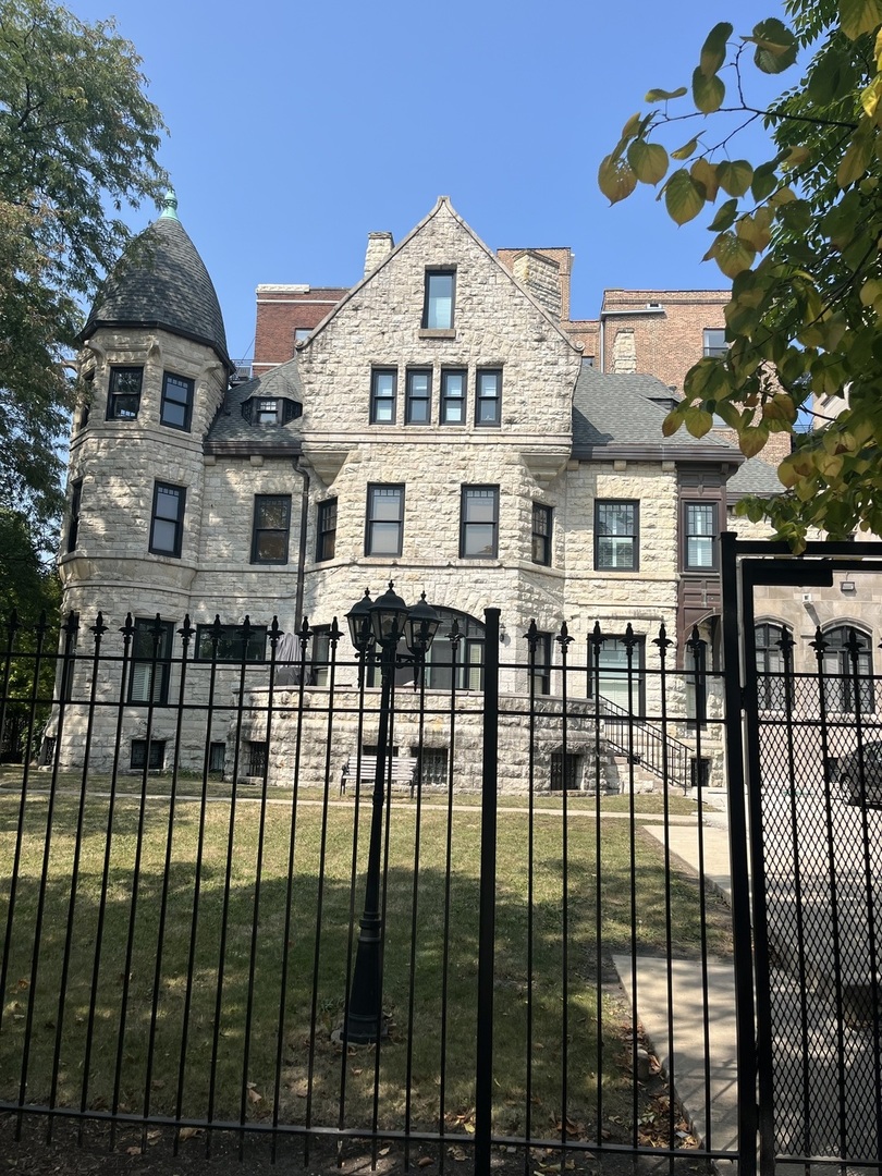 a front view of a building