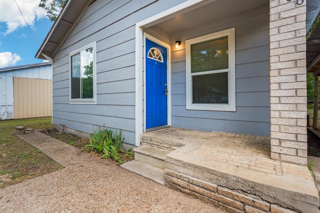 a view of a door of the house