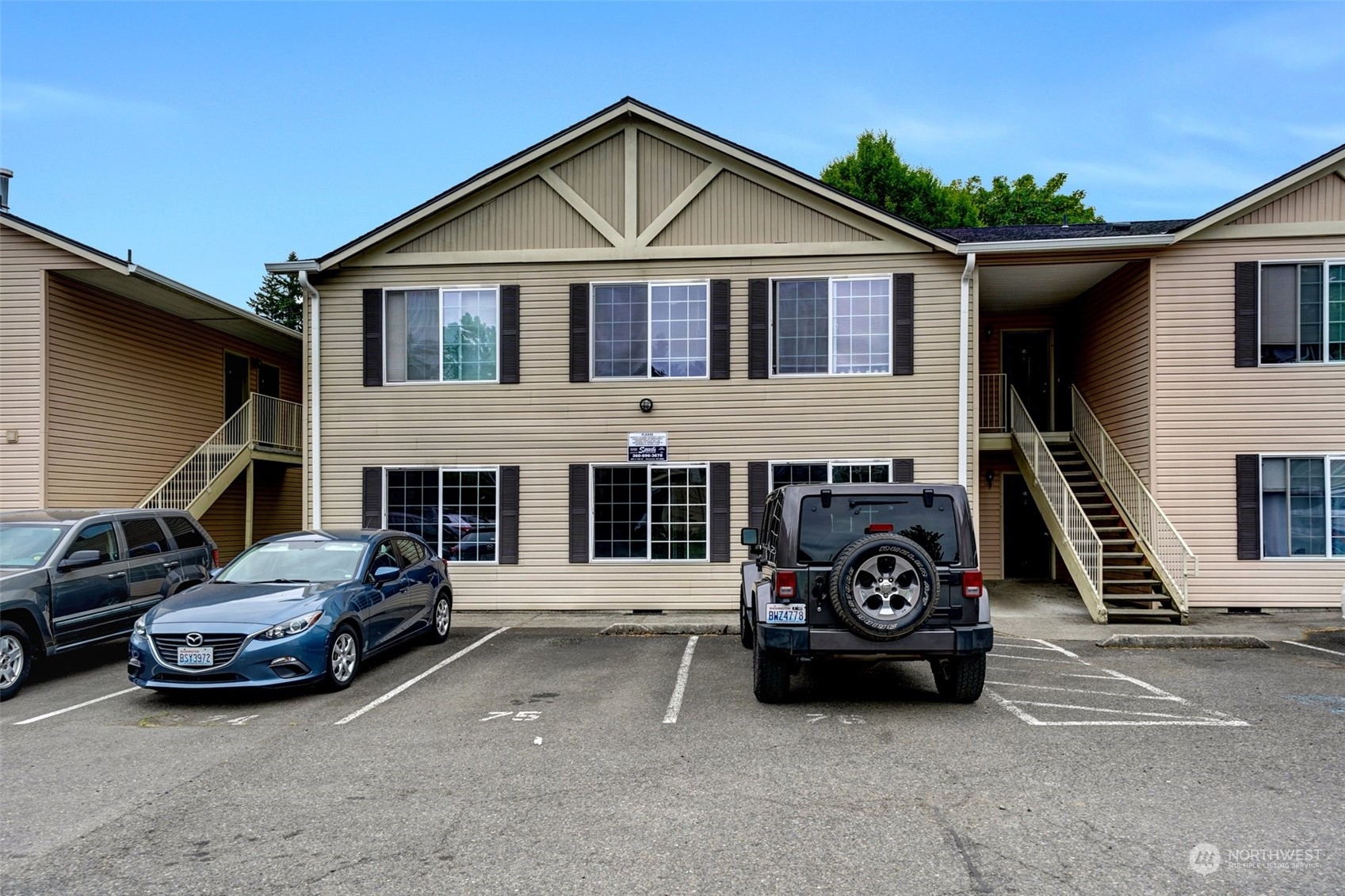 a car parked in front of a house