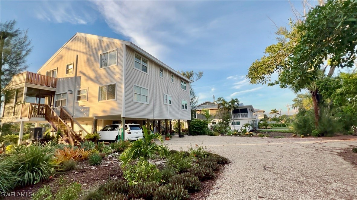 a view of a building with a yard