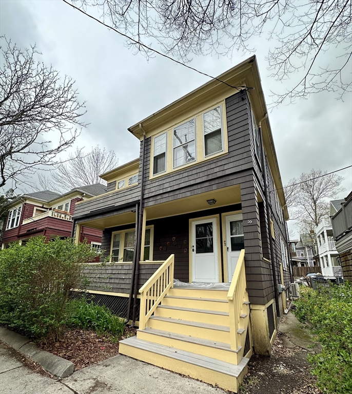 a front view of a house