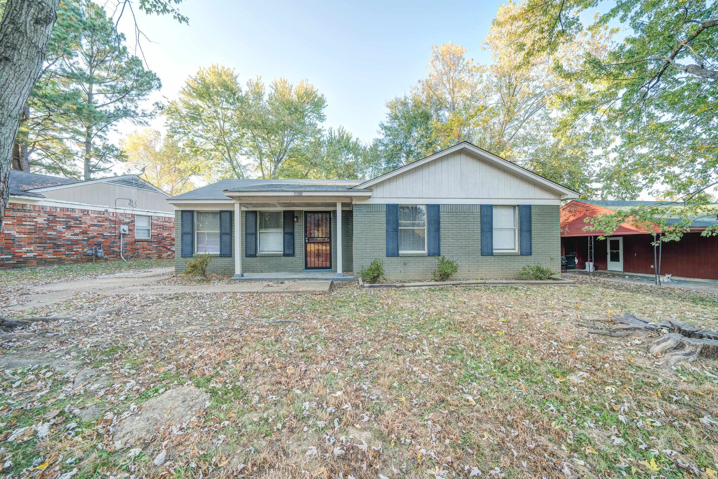 View of single story home