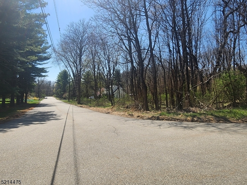 a view of road with trees