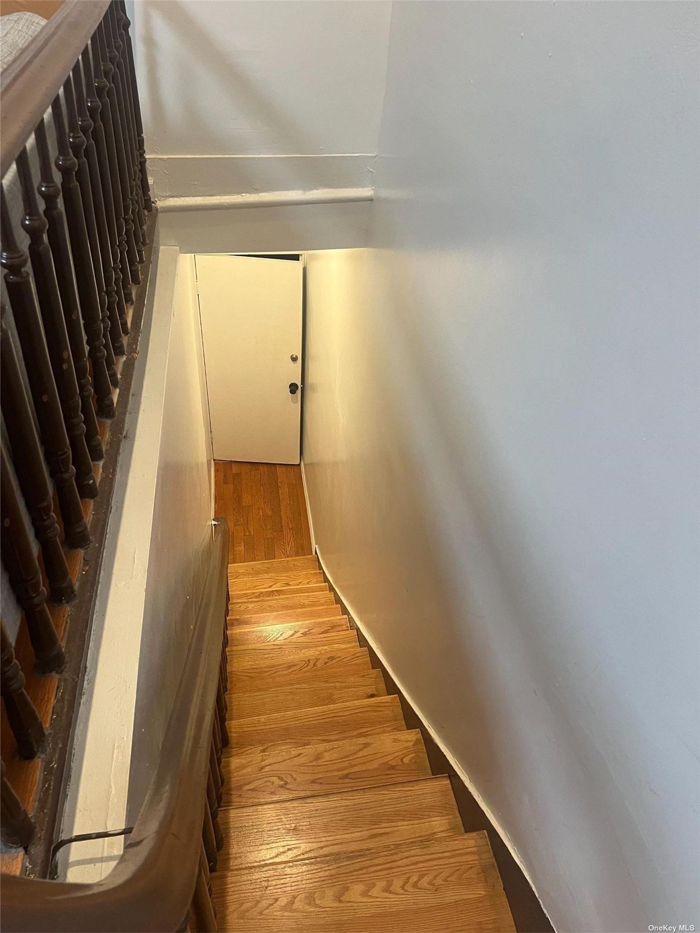 a view of hallway with stairs