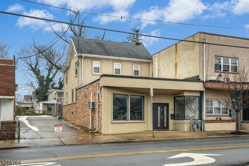 a view of a white building