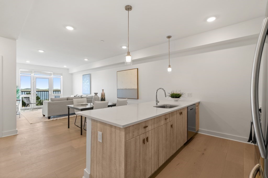 a view of a kitchen counter space