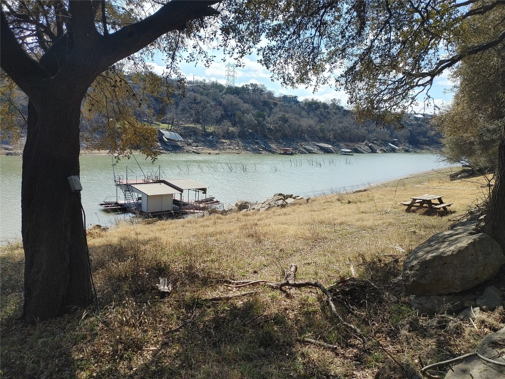 a view of lake with mountain