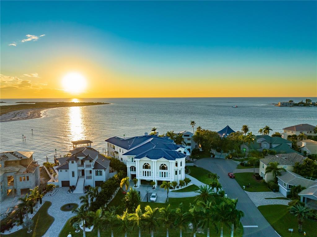 an aerial view of multiple house