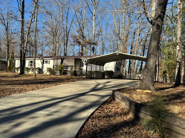 a view of a street with houses