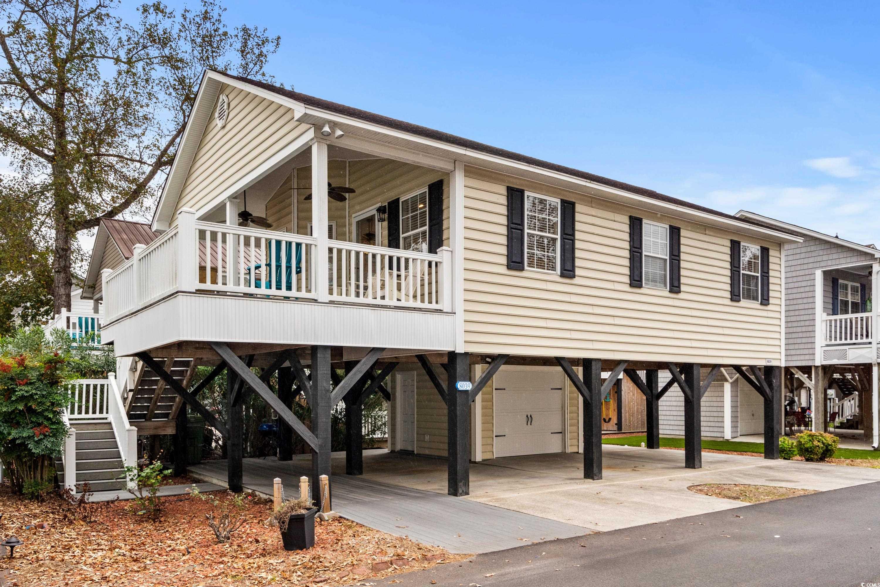 Coastal home with a carport