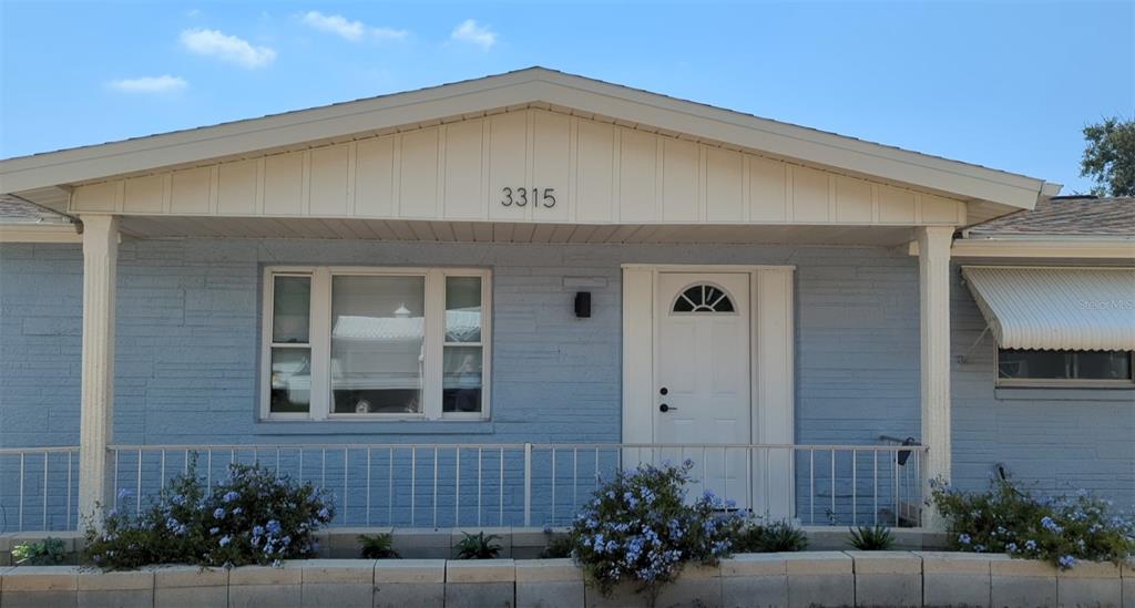 a front view of a house