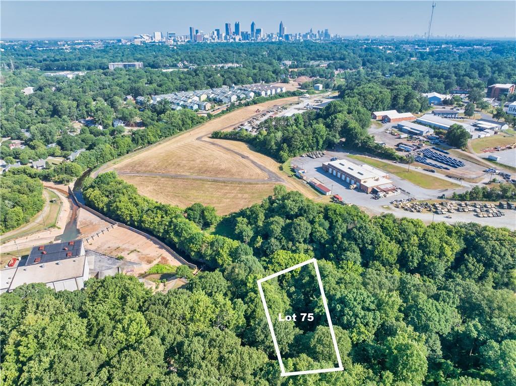 an aerial view of multiple house